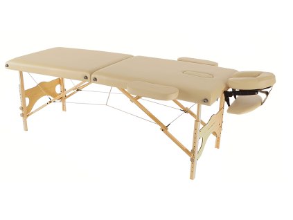 MH Star skládací dřevěné lehátko ETF50 - 76cm - béžové
