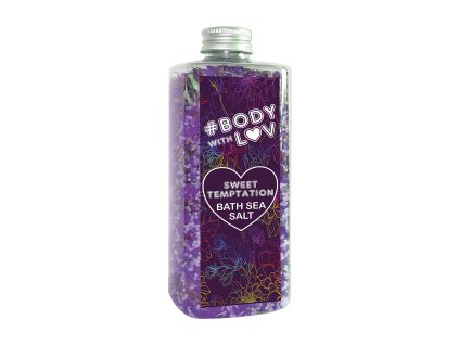 Mořská sůl do koupele Body with Luv sladké pokušení 500g
