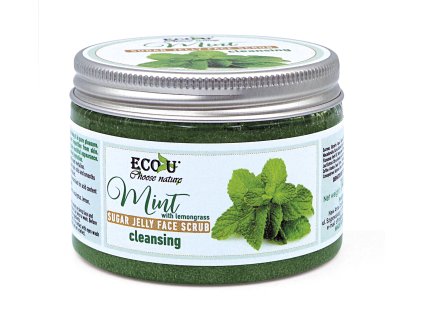 Eco-U čistící pleťový peeling s cukrovým želé a Mátou 140g