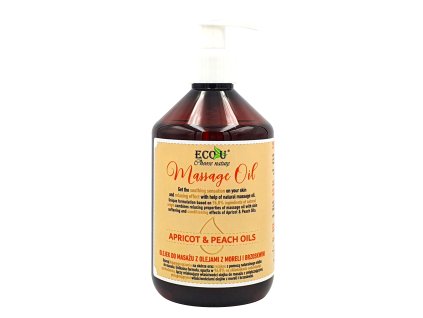 Eco-U masážní olej s broskví a meruňkou 500ml
