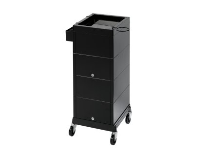 Sibel Kadeřnický vozík s uzamykatelnými dvířky Discrete/LOCK - černý