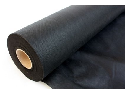 Role z netkané textílie - černá - šířka 80cm, 50m délka, 40g