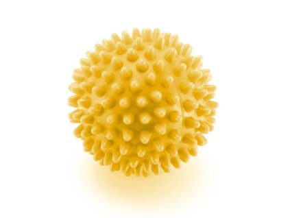 Masážní míček s bodlinkami 10cm - žlutý
