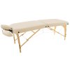 Skládací dřevěné lehátko PLF-76cm - béžové