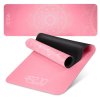 Semišová podložka na jógu a cvičení růžová, 183 cm x 61 cm x 1,5 mm