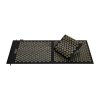 Velká akupresurní podložka s ergonomickým polštářkem 110x42cm černozlatá