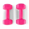 Činky na aerobic 2 x 1kg - růžové