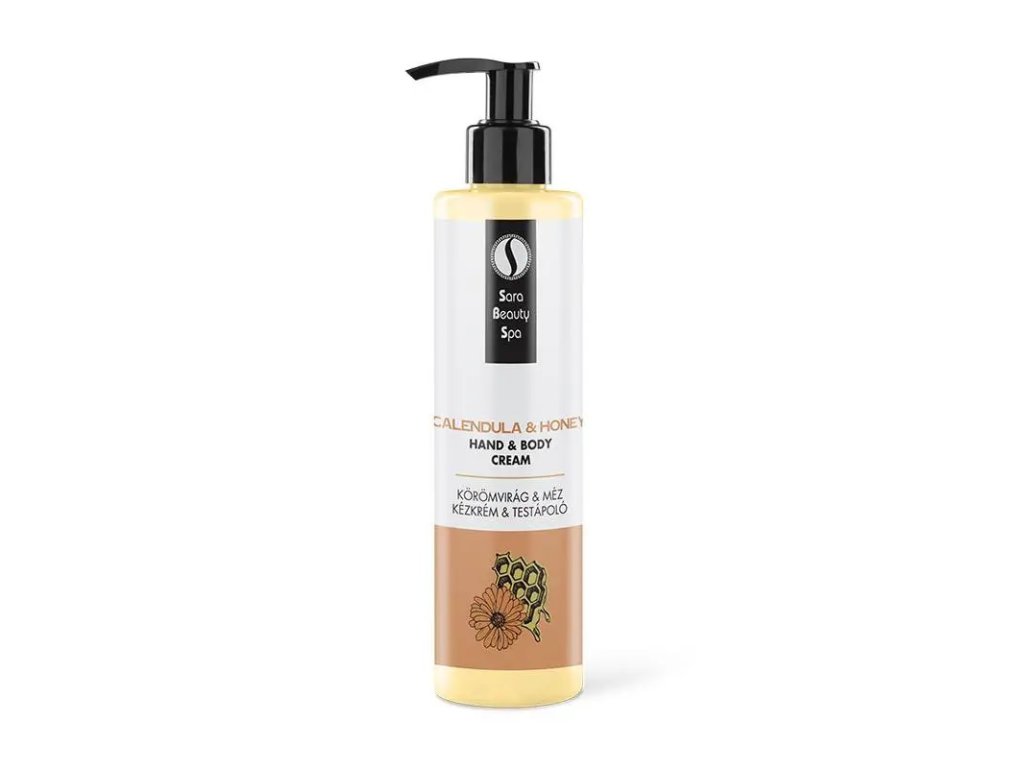 9967 sara beauty spa hydratacni krem na ruce a telo mesicek a med 250ml