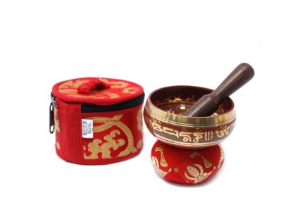 12634 mala tibetska zpivajici miska cervena 8cm