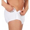 Unisex inkontinenční kalhotky s fixací vložek se suchým zipem na obou stranách