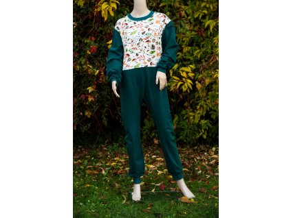 overal dlouhy s dlouhym rukavem zip na zadech letni uplet predni