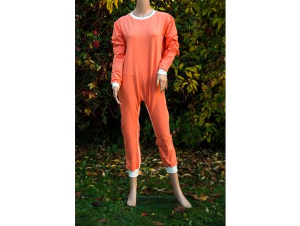 overal dlouhy s dlouhym rukavem zip na zadech v kroku letni uplet predni