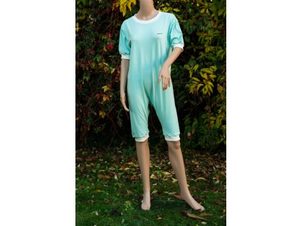 overal kratky s kratkym rukavem zimni teplakovina zip zada predni