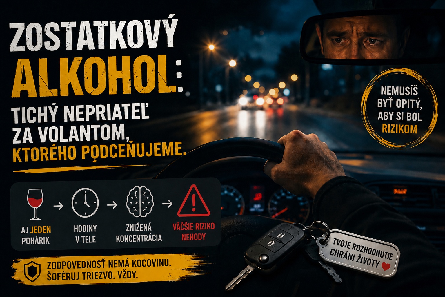 Zostatkový alkohol: Tichý nepriateľ za volantom, ktorého podceňujeme