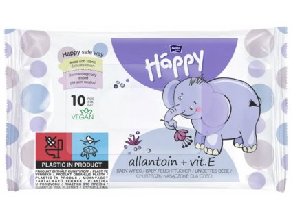 Vlhčené utierky Bella Happy Allantoin + vit. E (64 ks)