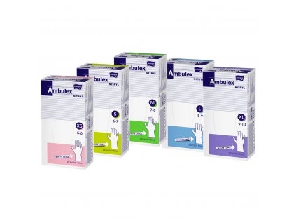 Nitrilové rukavice Ambulex predĺžené (100 ks) biele