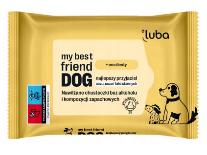 Vlhčené utierky pre psov na citlivé miesta Luba my best friend DOG 25 ks