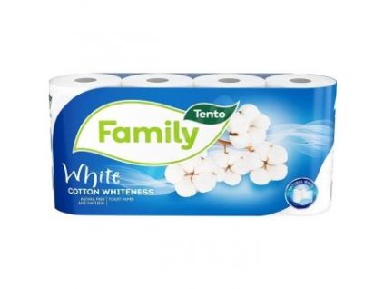 Toaletný papier 2 vrstvový, Tento Family White 8 ks