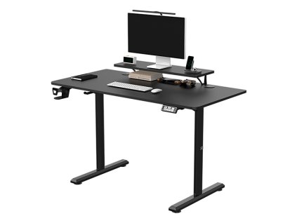 Pracovný stôl s elektricky nastaviteľnou výškou 120X60 cm, 72 117 cm HIGHLANDER ULTRADESK čierny