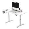Pracovný stôl s elektricky nastaviteľnou výškou 120X60 cm, 72 117 cm HIGHLANDER ULTRADESK biely