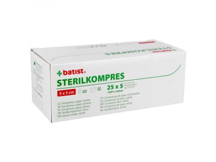 STERIL kompres 5 x 5 cm 17/8, sterilní – 25 x 5 ks