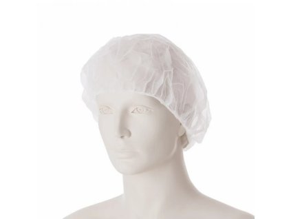 W-OPERO čepice Baret z netkané textilie, bílá, 100ks