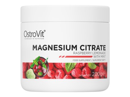 OstroVit - Magnesium Citrate, 200 g (Příchuť Malinová limonáda s mátou)