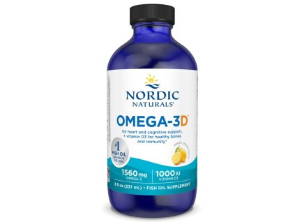 Nordic Naturals - Omega-3D, citrón, 237ml (Obsah 237 ml)