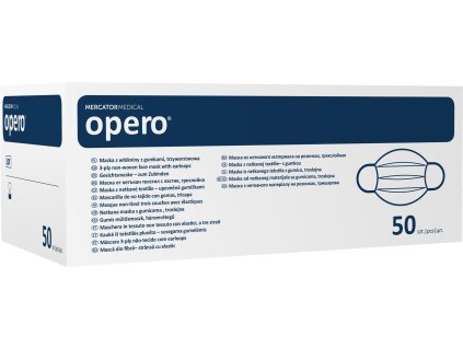 operorchirurgicka ustenka z netkane textilie s gumickami trivrstva bila