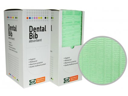 Stomatologické ubrousky/bryndáky DENTAL BIB 33x45cm, 125KS (Barva bílá)