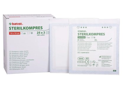 STERIL kompres 10 x 10 cm 17/8, sterilní – 25 x 2 ks