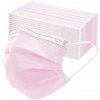 Rouška/ústenka chirurgická, jednorázová, růžová, 50 ks