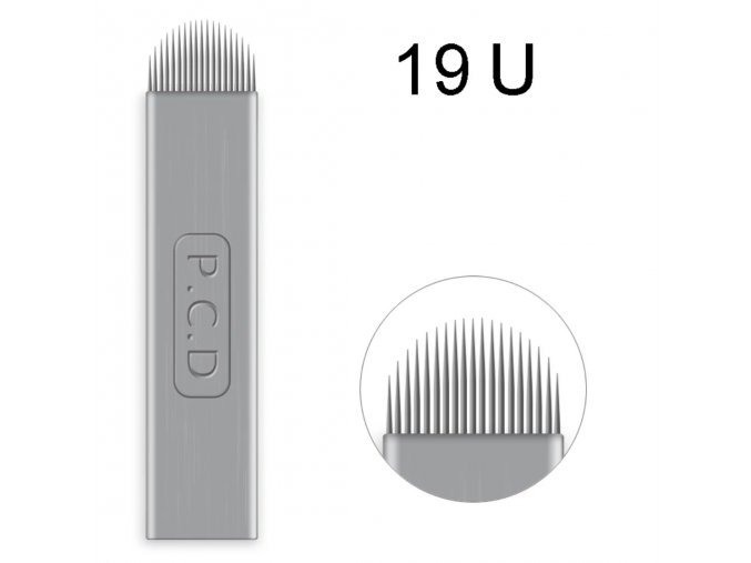1 ks Linkovací sterilní jehla čepel 19U / - 0,18 mm PRO RUČNÍ TETOVACÍ STROJEK PERMANENTNÍ MAKEUP