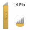 1 ks Linkovací sterilní jehla čepel 14 Pin / - 0,25 mm PRO RUČNÍ TETOVACÍ STROJEK PERMANENTNÍ MAKEUP
