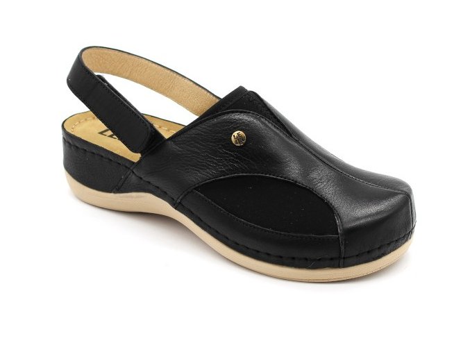 kožené zdravotní obuv sandály na halluxy leons comforta 913 černá.jpg.750x480 q90 crop