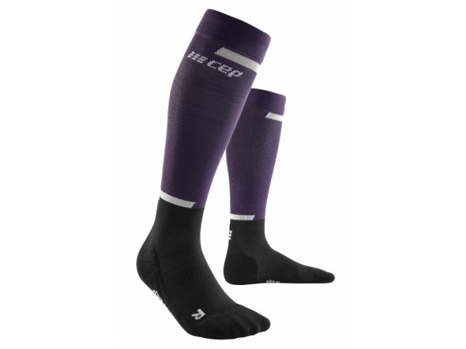 the run socks tall violet black wp20sr wp30sr front