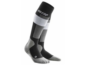 merino socks skiing tall grey wp2020 wp3020 front