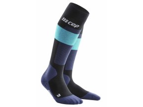 merino socks skiing tall blue wp2030 wp3030 front