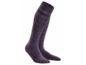 reflective socks tall purple front