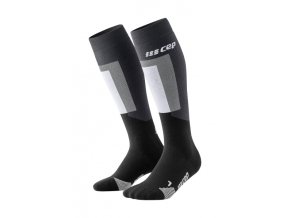 thermo socks skiing tall black grey wp70v6 wp80v6 front