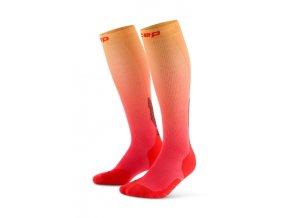 core run edt gradient socks tall 5 0 red marigold fade wp70ng wp80ng front 2 white 4to5