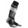 merino socks skiing tall grey wp2020 wp3020 front