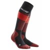 merino socks skiing tall red wp2010 wp3010 front