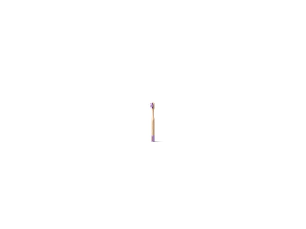 KUMPAN Dětský bambusový zubní kartáček - fialový