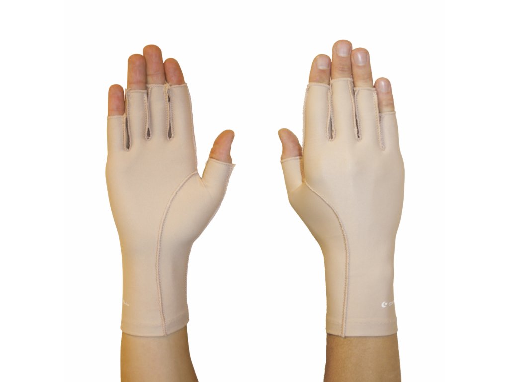 Kompresní rukavice EDEMA Light 3/4 délka béžová, C7050