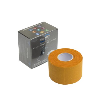 Kine-MAX Team Tape - Barevná neelastická tejpovací páska 3,8cm x 10m - Oranžová