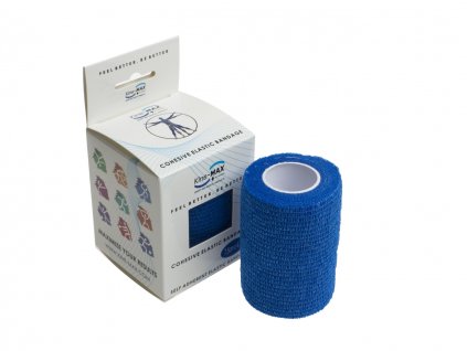 Kine-MAX Cohesive Elastic Bandage - Elastické samofixační obinadlo (kohezivní) 7,5cm x 4,5m - modré