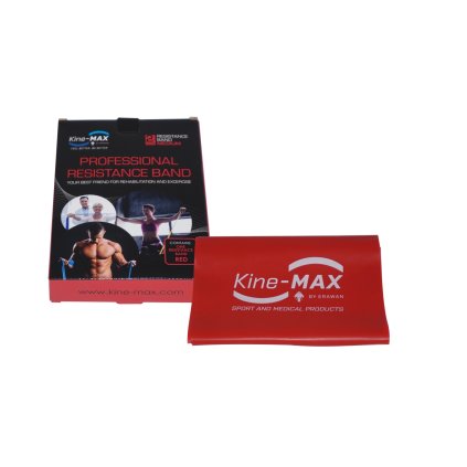 Kine-MAX Professional Resistance Band - Posilovací guma - Level 2 - červená (střední)