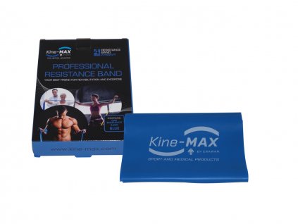 Kine-MAX Professional Resistance Band - Posilovací guma - Level 4 - modrá (extra těžká)