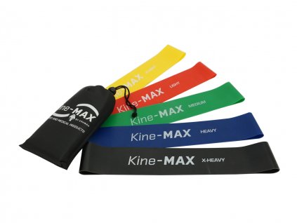 Kine-MAX Professional Mini Loop Resistance Band KIT - Set Posilovacích Gum - ( 5ks - extra lehká až extra těžká )